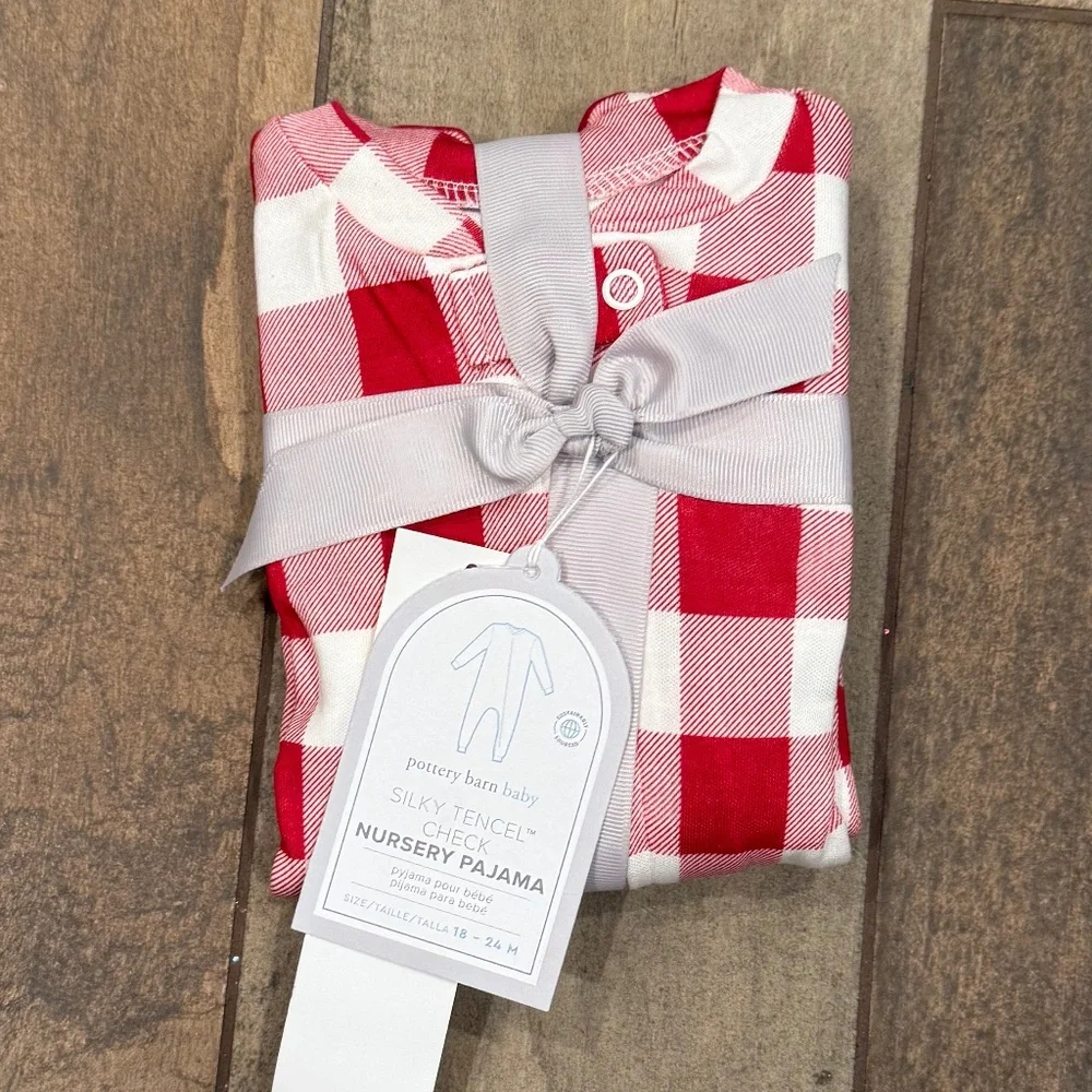 Holiday Silky Tencel Check Baby Pajama - PBK